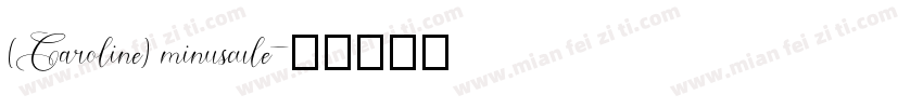 (Caroline) minuscule字体转换